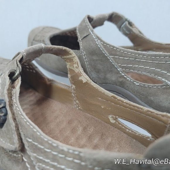 Earth Origins® Swirl Mary Jane Suede Shoe in Soft Sand Women's Size US 7.5 - Picture 6 of 15